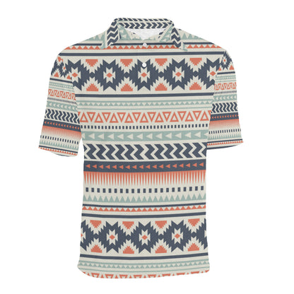 Tribal Aztec vintage pattern Men Polo Shirt