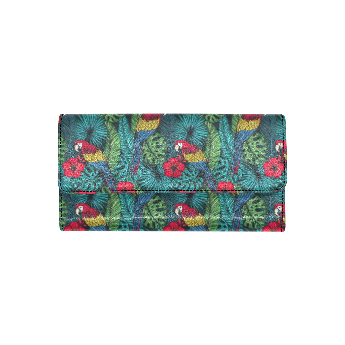 Parrot Pattern Print Design A05 Women's Trifold Wallet