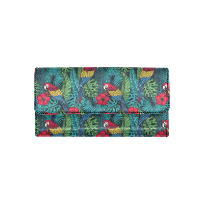 Parrot Pattern Print Design A05 Women's Trifold Wallet