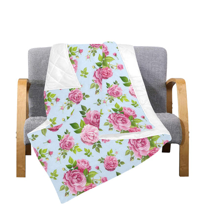 Rose Pink Pattern Print Design RO08 Premium Quilt