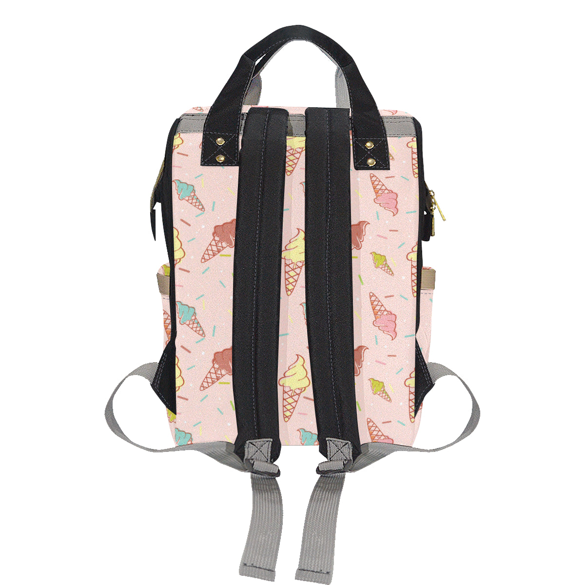 Ice Cream Pattern Print Design 02 Diaper Bag Backpack