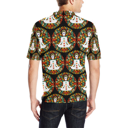 Chakra Yoga Men Polo Shirt