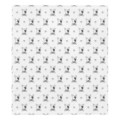 Bull Terriers Pattern Print Design 06 Premium Quilt