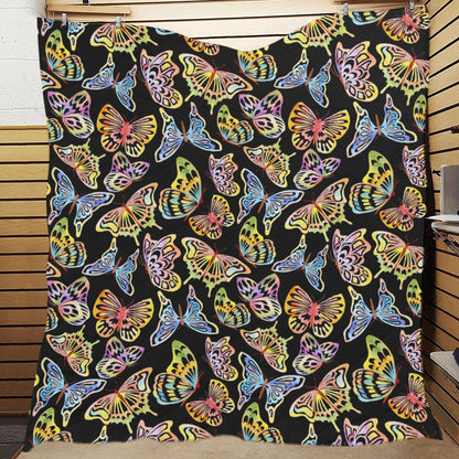 Butterfly Water Color Rainbow Premium Quilt
