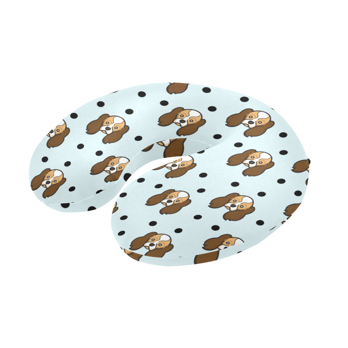 Cavalier King Charles Spaniels Pattern Print Desig U-Shaped Travel Neck Pillow