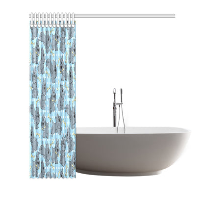 Schnauzers Pattern Print Design A02 Shower Curtain