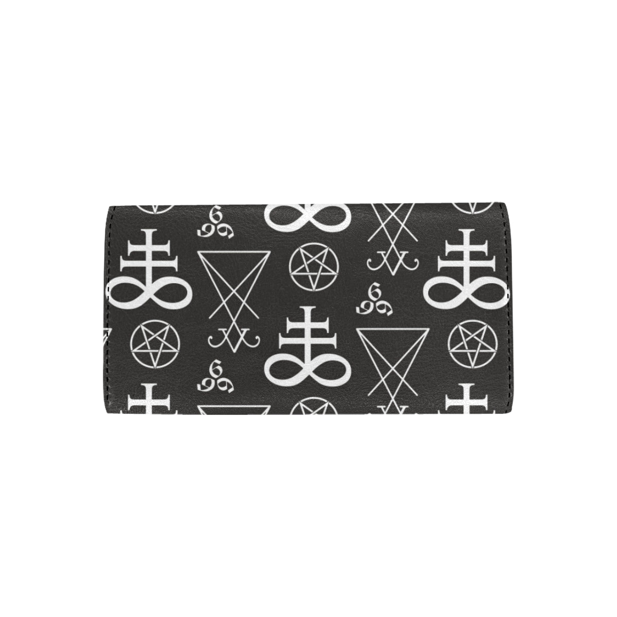 Pentagram Pattern Print Design A04 Women's Trifold Wallet