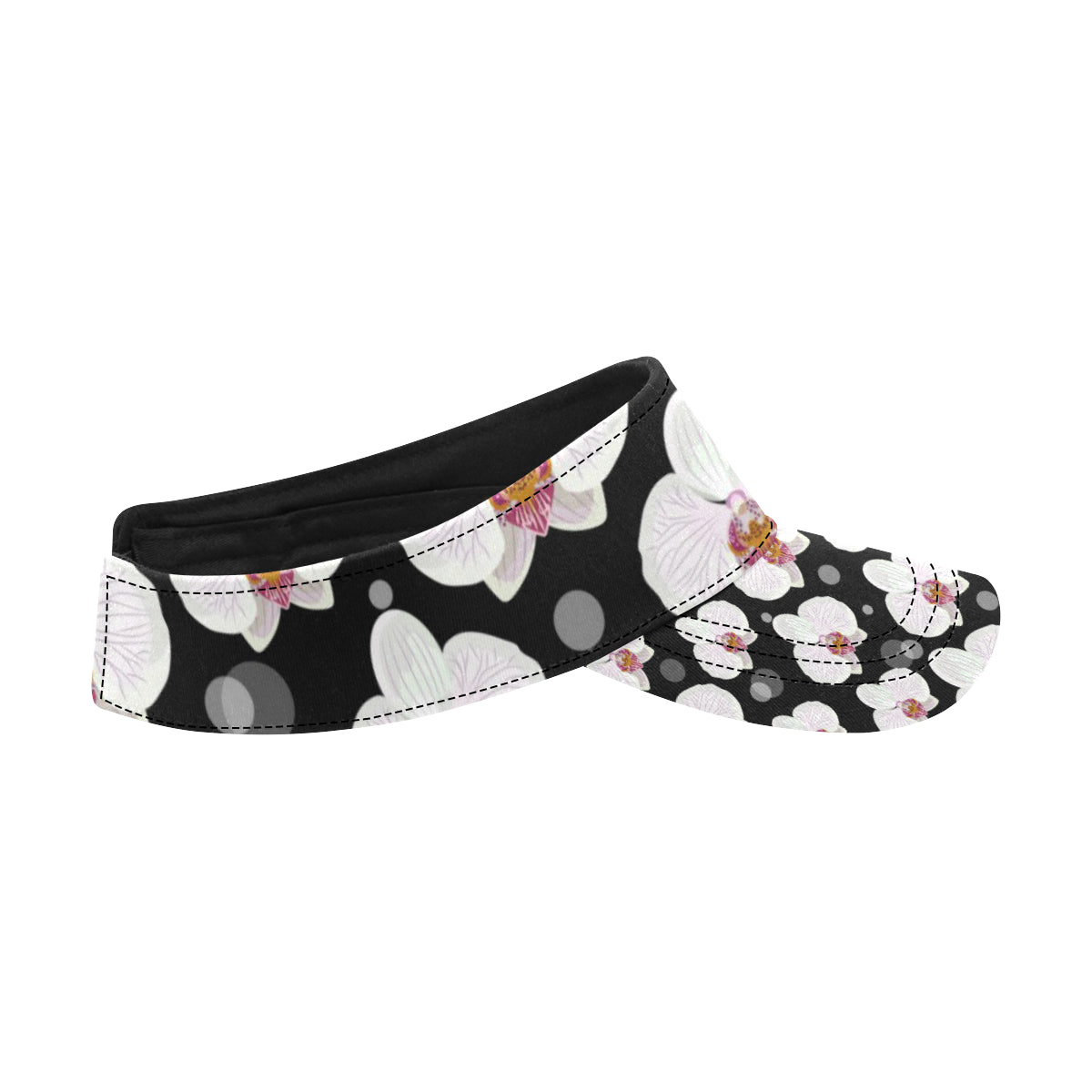 Orchid White Pattern Print Design OR09 Unisex Sun Visor
