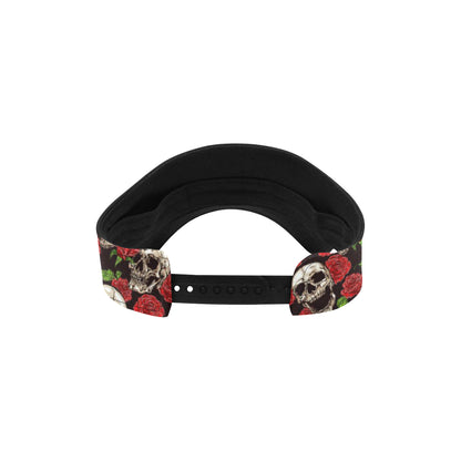 Skull Roses Design Themed Print Unisex Sun Visor