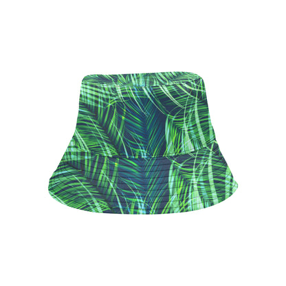 Palm Leaves Pattern Print Design PL02 Unisex Bucket Hat
