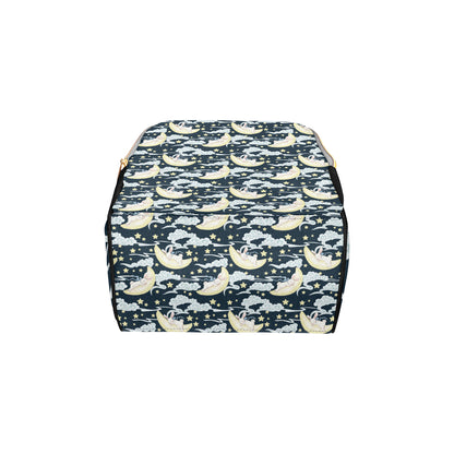 Rabbit Sleeping Pattern Print Design RB08 Diaper Bag Backpack