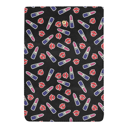 Lipstick Pattern Print Design LT01 Women's Trifold Wallet