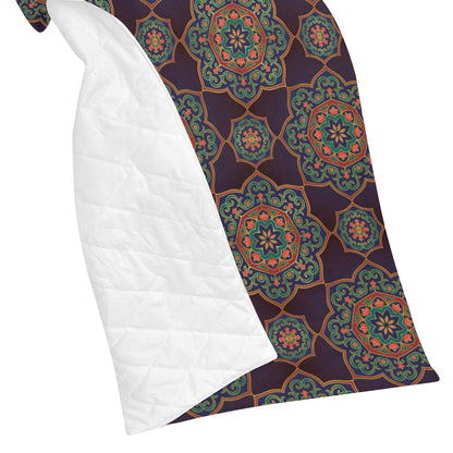 Medallion Pattern Print Design 03 Premium Quilt