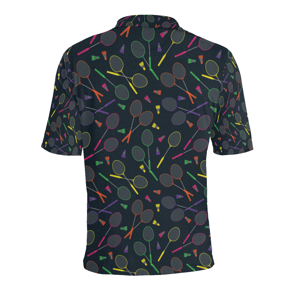 Badminton Pattern Print Design 04 Men Polo Shirt