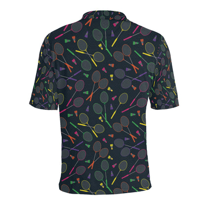 Badminton Pattern Print Design 04 Men Polo Shirt