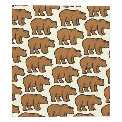Bear Pattern Print Design BE05 Premium Quilt
