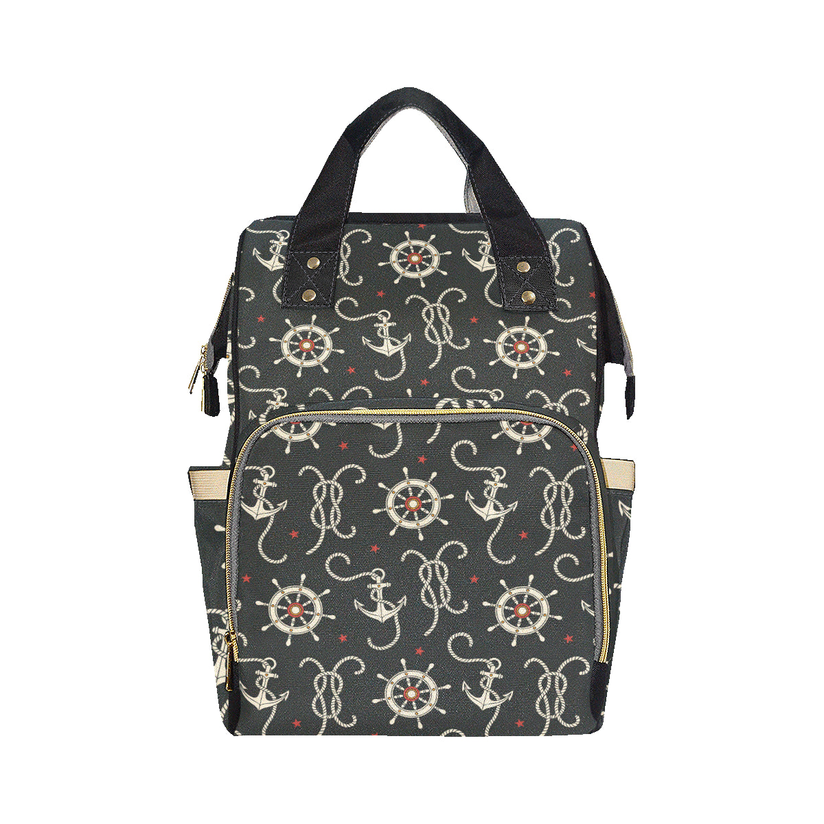 Nautical Anchor Pattern Diaper Bag Backpack