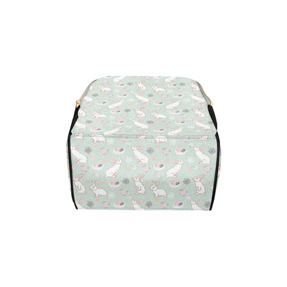 Rabbit Pattern Print Design RB011 Diaper Bag Backpack
