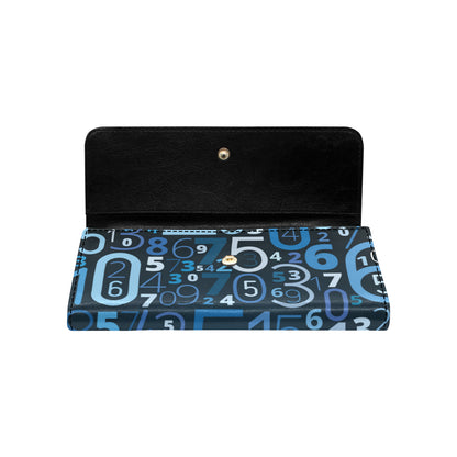 Number Pattern Print Design A02 Women's Trifold Wallet