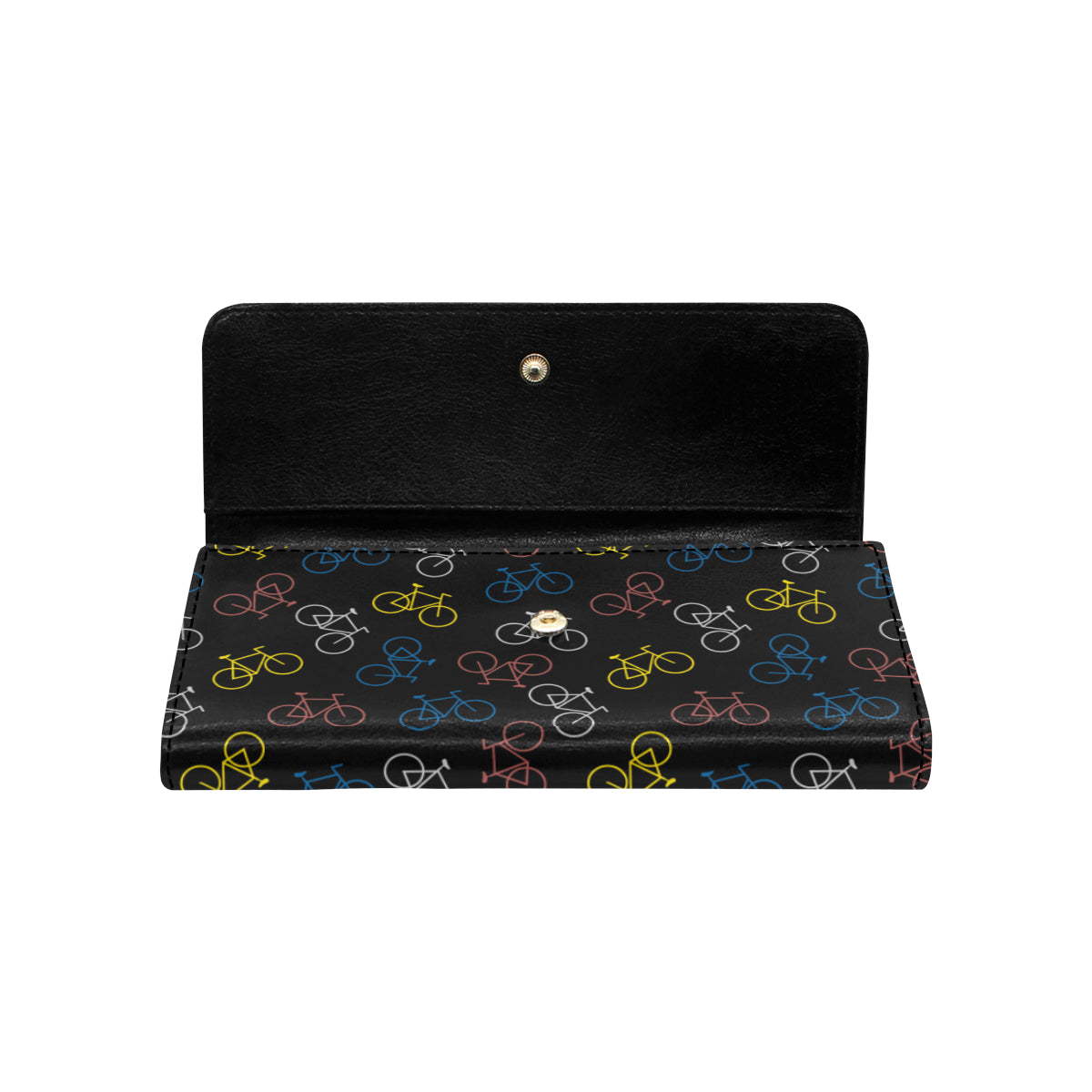 Bicycle Pattern Print Design 03 Women's Trifold Wallet
