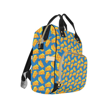 Cheese Pattern Print Design 05 Diaper Bag Backpack