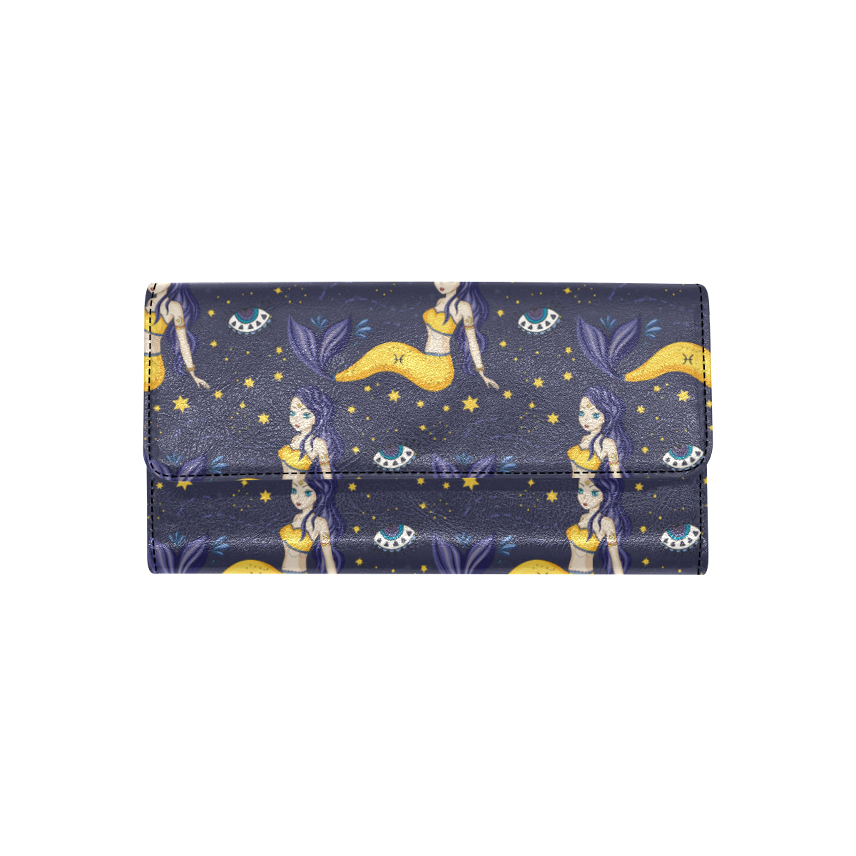 Pisces Pattern Print Design A04 Women's Trifold Wallet