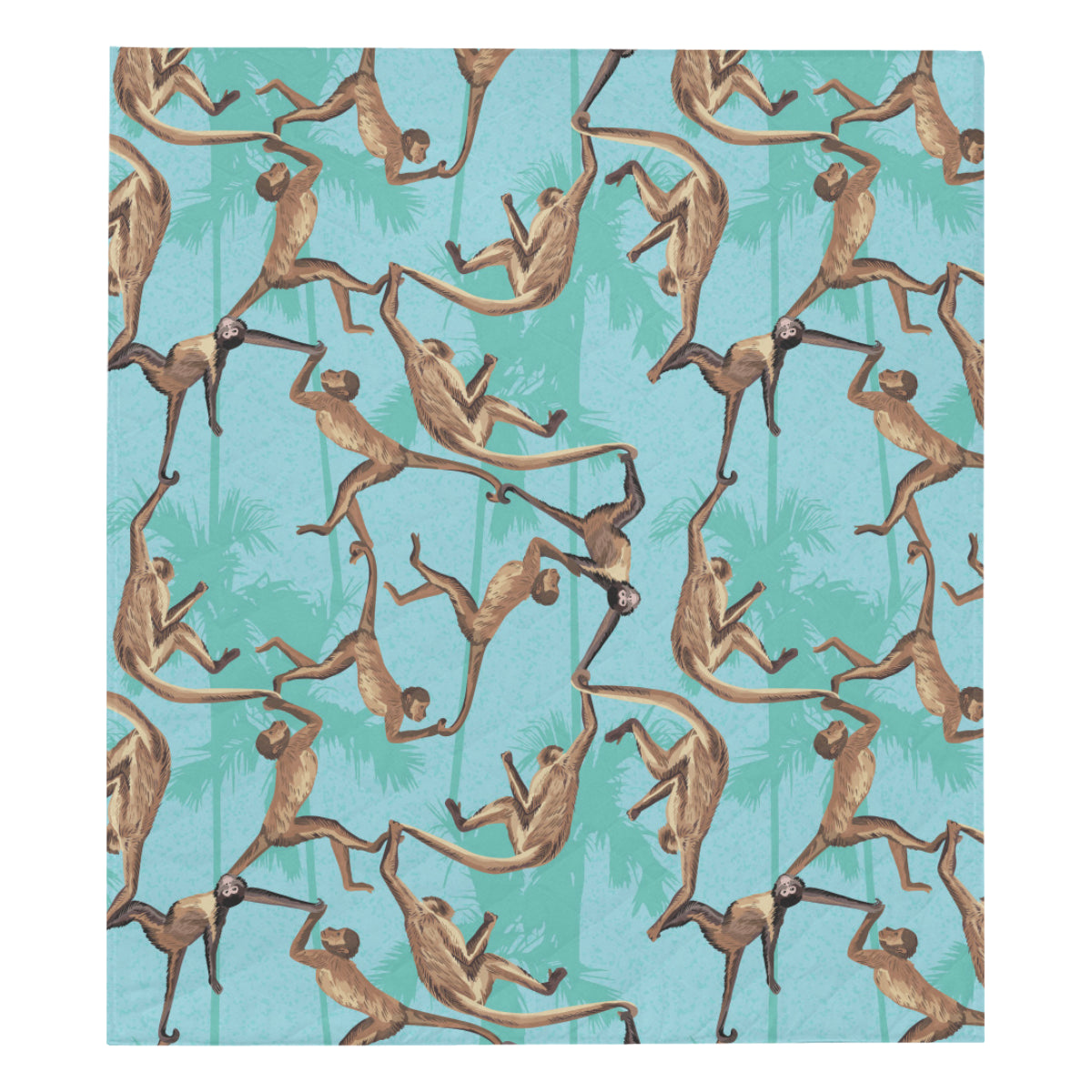 Monkey Pattern Print Design 04 Premium Quilt