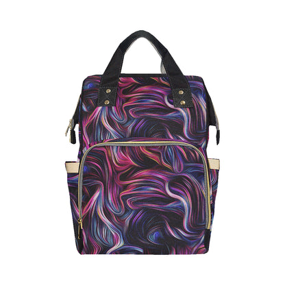 Liquid Pattern Print Design 01 Diaper Bag Backpack