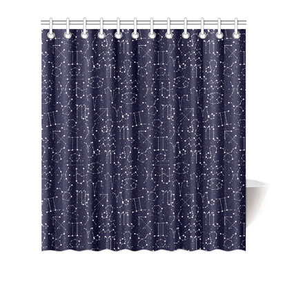 Zodiac Pattern Design Print Shower Curtain