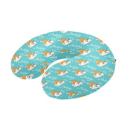 Bulldogs Pattern Print Design 05 U-Shaped Travel Neck Pillow