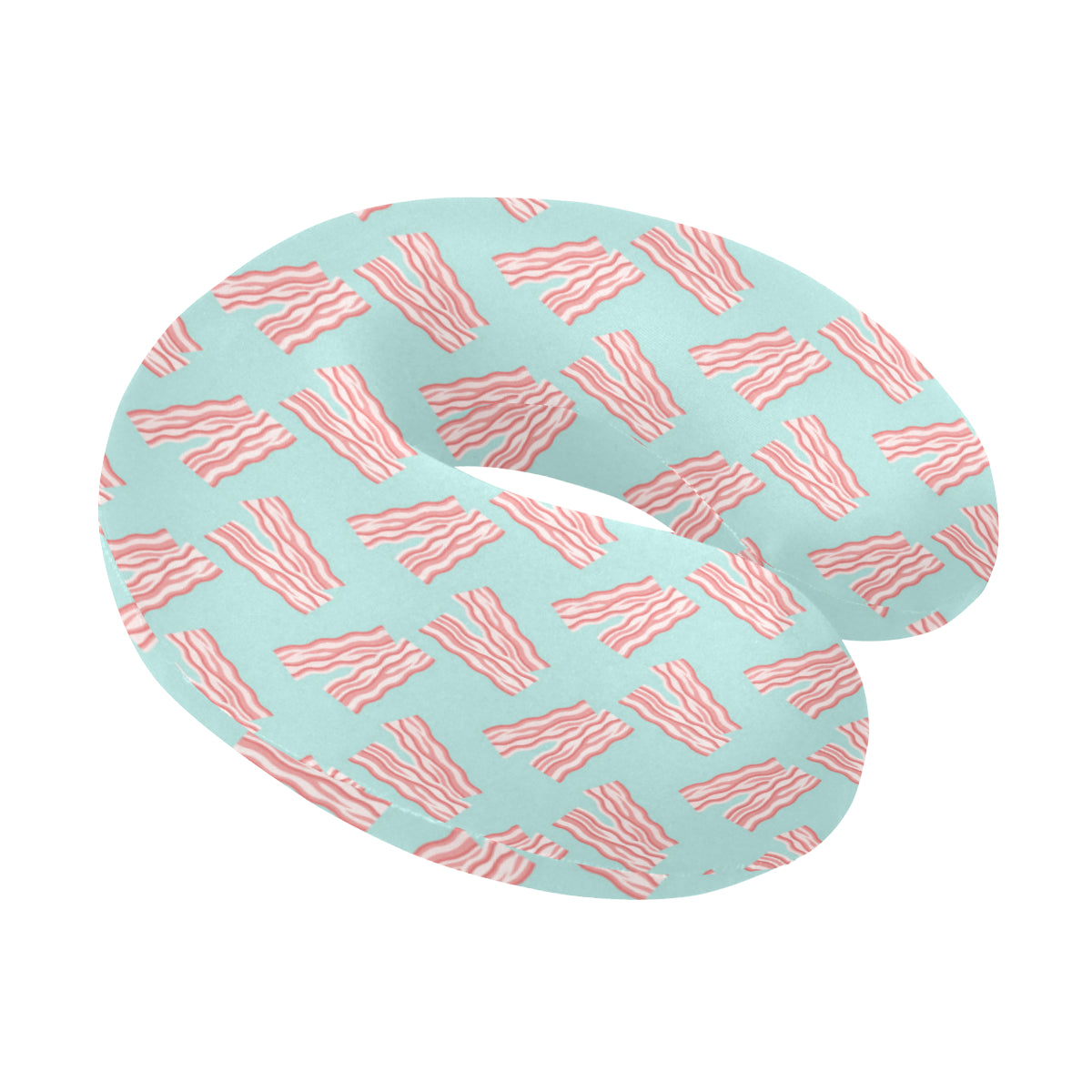Bacon Pattern Print Design 04 U-Shaped Travel Neck Pillow
