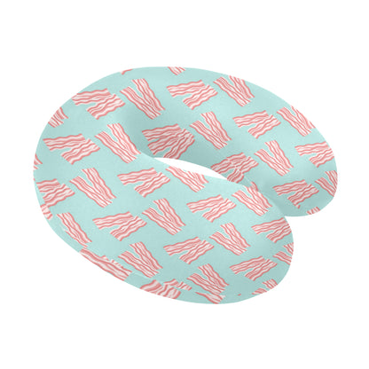 Bacon Pattern Print Design 04 U-Shaped Travel Neck Pillow
