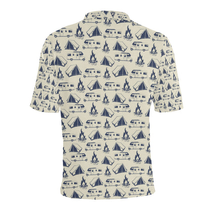 Campfire Pattern Print Design 01 Men Polo Shirt