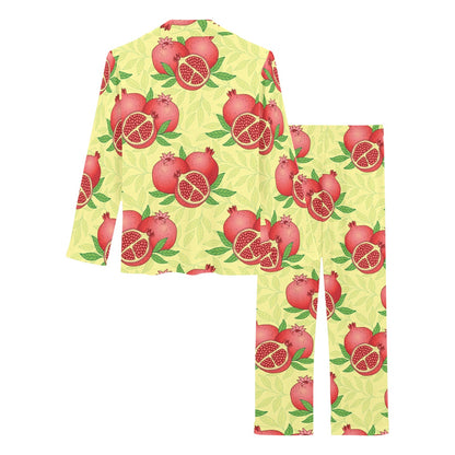 Pomegranate Pattern Print Design PG07 Women's Long Pajama Set