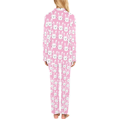 Rabbit Print Design LKS401 Women's Long Pajama Set