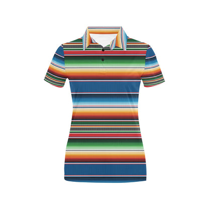 Serape Print Design LKS303 Women's Polo Shirt