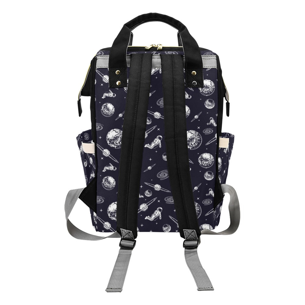 Space Astronaut Print Design LKS302 Diaper Bag Backpack