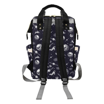 Space Astronaut Print Design LKS302 Diaper Bag Backpack