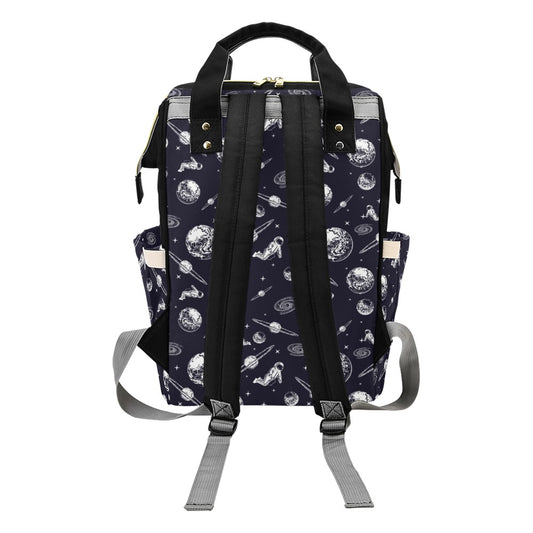 Space Astronaut Print Design LKS302 Diaper Bag Backpack