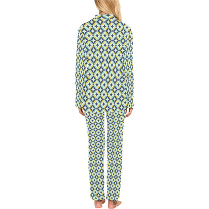 Swedish Design Pattern Women's Long Pajama Set