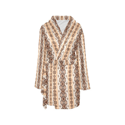 Native Classic Pattern Print Women's Fleece Robe