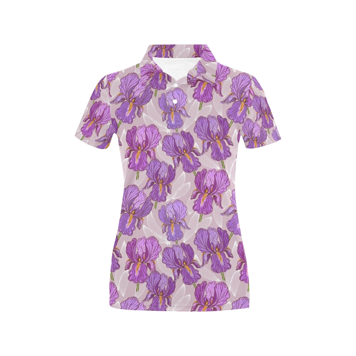 Iris Pattern Print Design IR05 Women's Polo Shirt