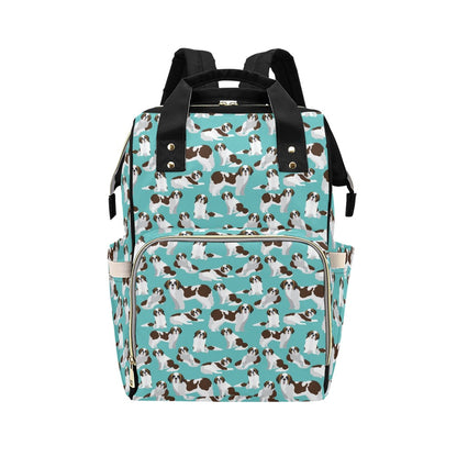 St Bernards Print Design LKS302 Diaper Bag Backpack