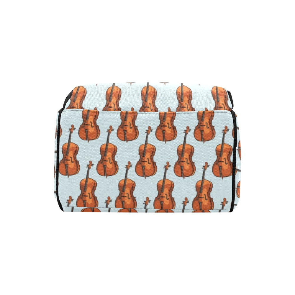 Violin Print Design LKS406 Diaper Bag Backpack