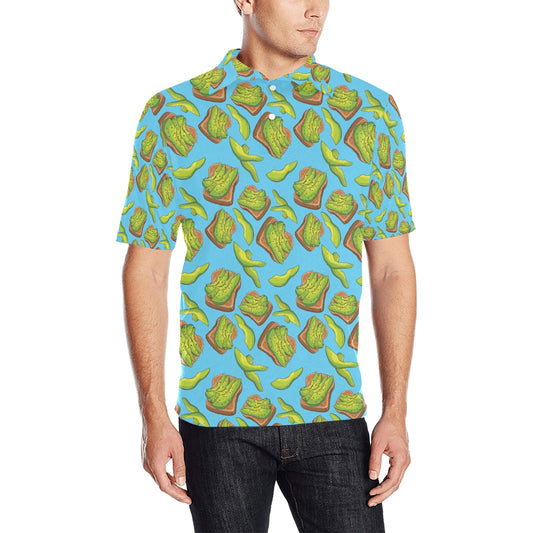 Sandwich Avocado Print Design LKS306 Men Polo Shirt