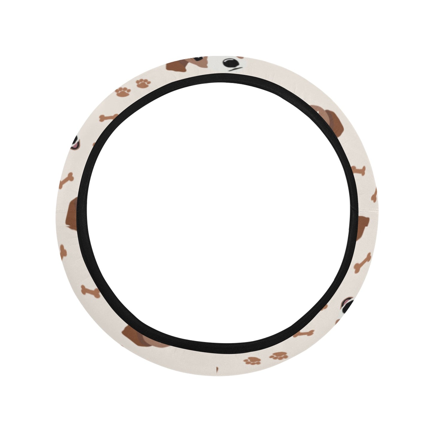 Russell Terriers Paw Print Design LKS303 Steering Wheel Cover with Elastic Edge