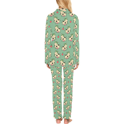 Cattle Print Design LKS402 Women's Long Pajama Set