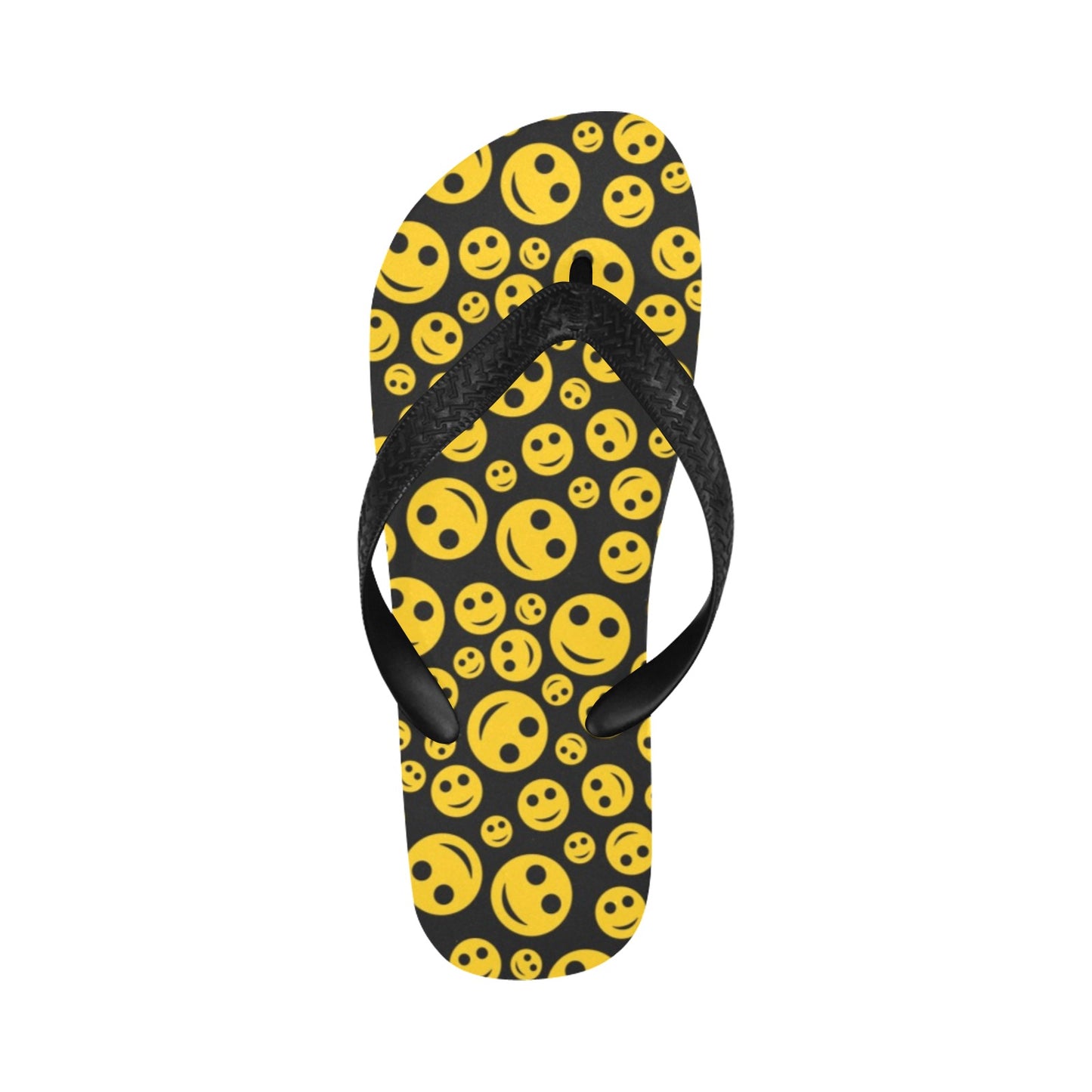Smiley Face Emoji Print Design LKS304 Flip Flops
