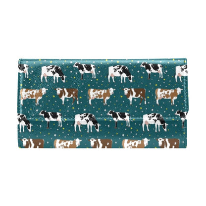 Cattle Print Design LKS404 Women's Trifold Wallet