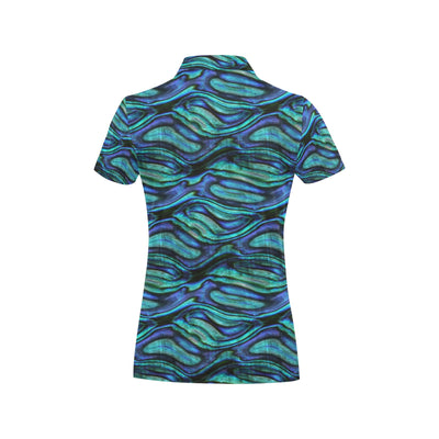 Abalone Pattern Print Design 02 Women's Polo Shirt